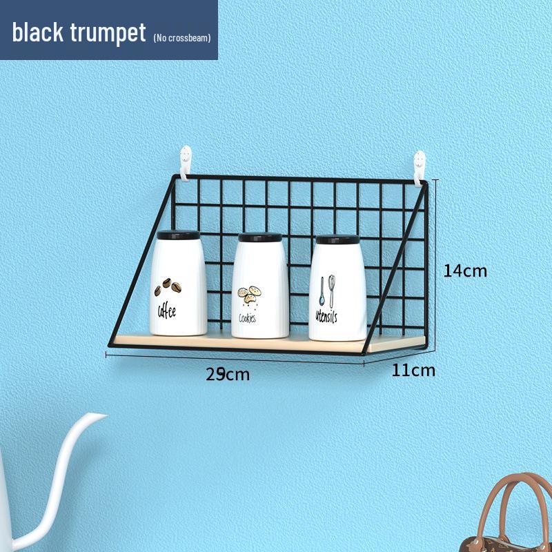 Punch-Free Wall Shelf: Cosmetic Storage with Key Hanger Hooks for Bedroom/Bathroom.