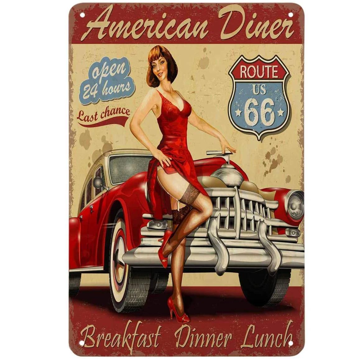 

Metal Tin Signs Plaque Pinup Garage Wall Decoration Vintage Iron Painting Art Posters for Man Cave Home Cafe Garage Club Bar 20X30CM