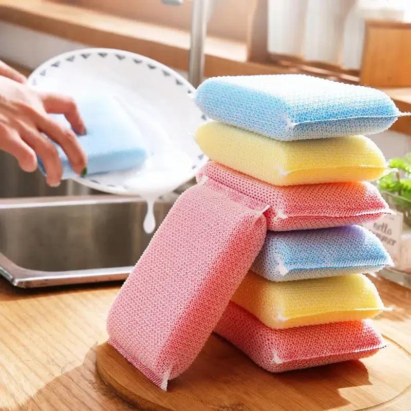 5/20Pcs Dishwashing Sponge Cleaning Thick Dishwashing Pad Kitchen Scrubbing Dishcloth Multi-Purpose Brush Dish Washing Quick-Absorbing