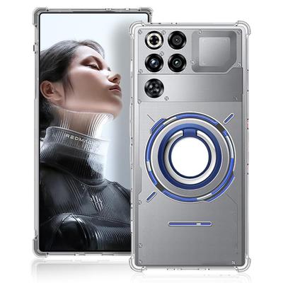 Voor ZTE Nubia Red Magic 11 Pro Plus Magnetische Ringhouder Cover voor Redmagic11 11pro+ Schokbestendig Luchtkussen Transparante Siliconen Case Shell