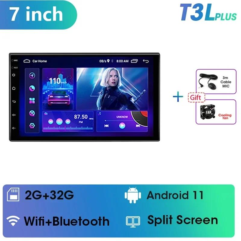 Android 11 Car Radio 2 din 7" Universal  Multimedia Video Player GPS Navigaion Carplay Auto DVD For Nissan Kia Honda Toyota VW