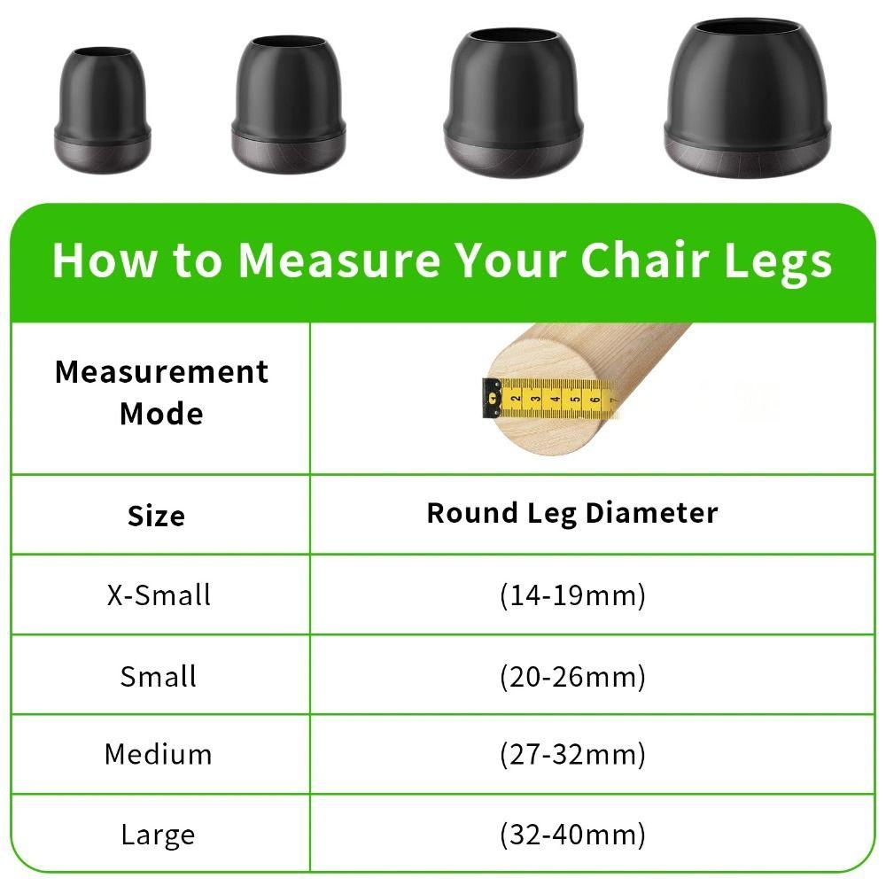 8pcs/bag Silent Silicone Furniture Leg Cover Anti Slip Table Leg Protector Floor Protection  Chairs
