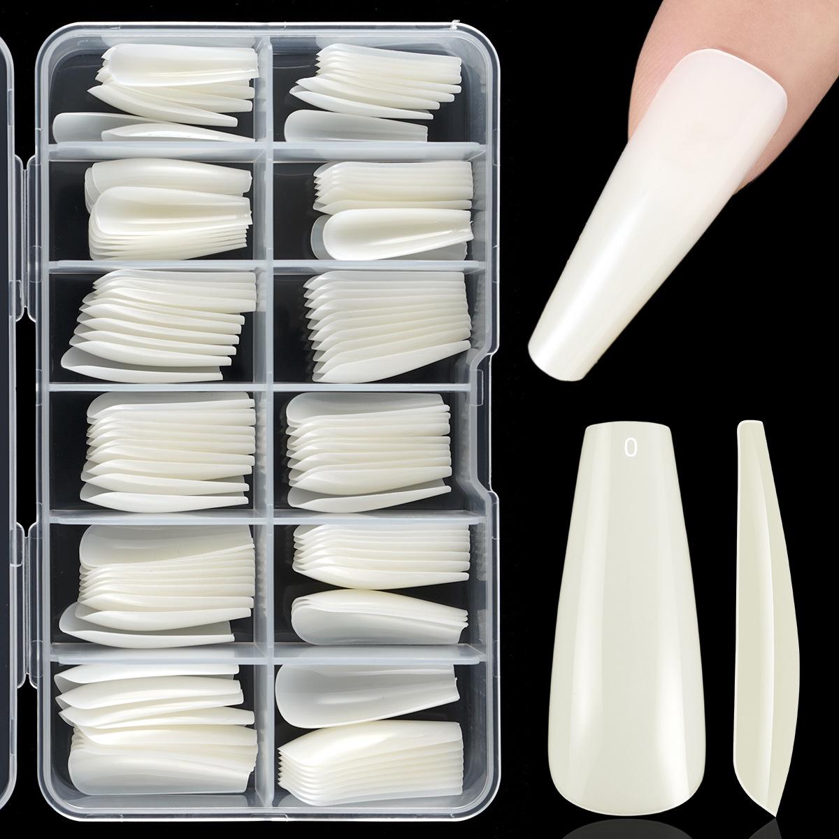 

Бесшовные короткие миндалевидные типсы в форме капли воды - 120 носибельных натуральных коротких типс