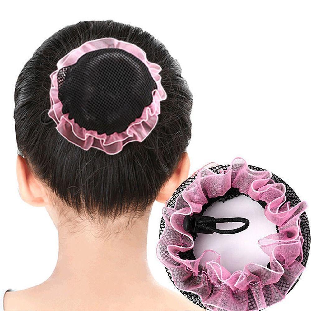 Lace Head Bands Ballet Hair Net Adjustable Girl Bun Cover Snood Sweet Elastic Hair Net Children