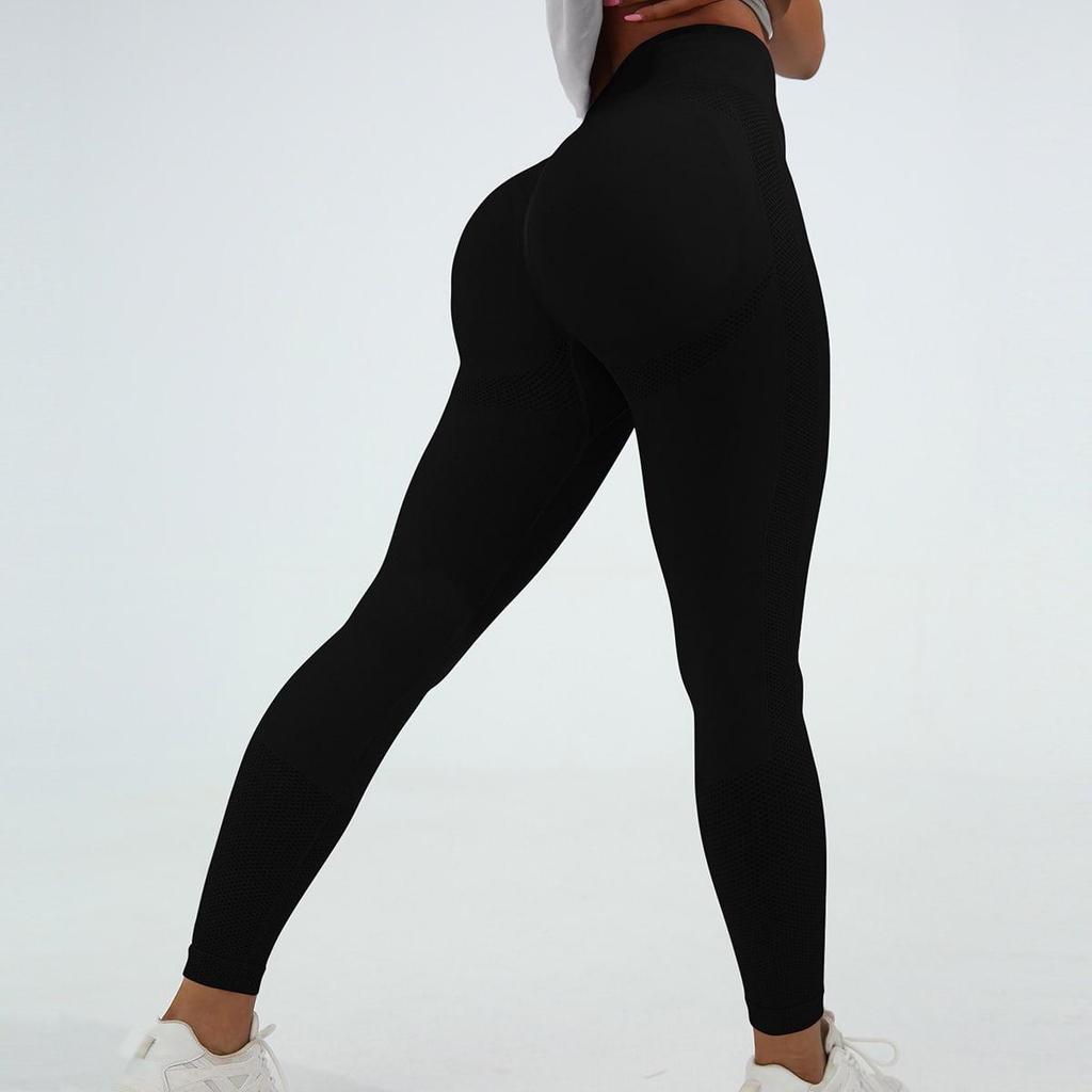 European & American High-Waist Seamless Yoga Pants - Hip-Lifting Peach Leggings for Women