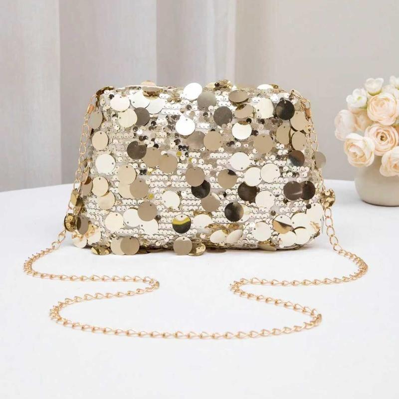 

High-end sequined crossbody bag, fashionable crossbody bag, new evening bag, elegant shoulder bag handbag шампанского