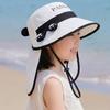 Extended Shawl Children's Sun Hat Big Brim Children Beach Cap Cute Cartoon Fisherman Hat  Outdoor
