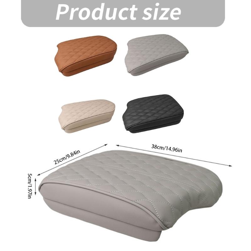 Center Console Armrest Cover Pad for, Quilted Lid Pad for Daily Driving Comfort and Wear Guard