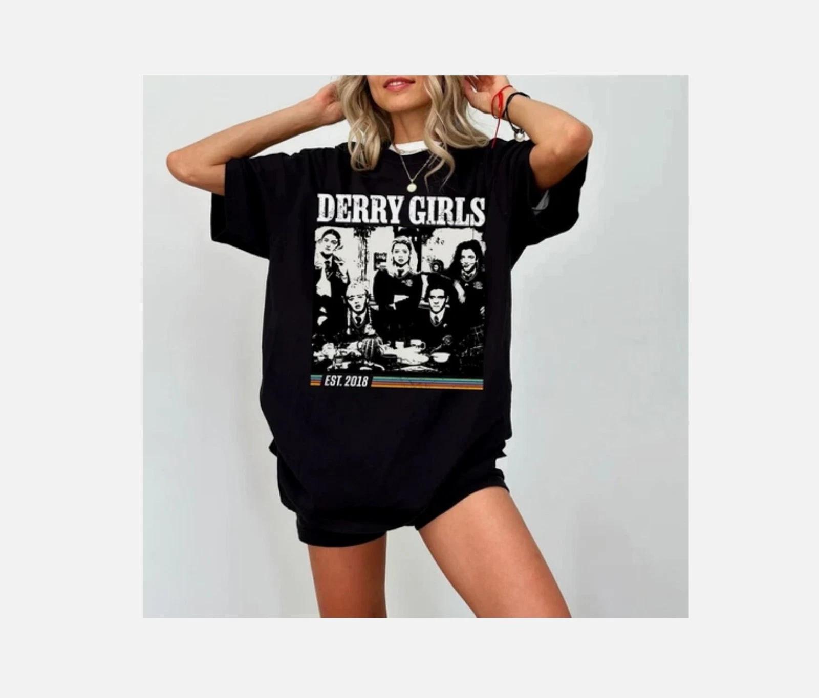 New Derry Girls So I Am Logo American Funny Men S T Shirt L