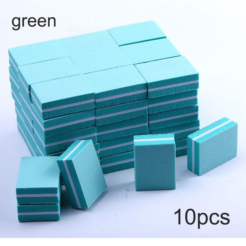 Strips Manicure Tool Colorful Sponge Mini Nail File Nail Sanding Buffer Polishing block Nail Polish 10PCS
