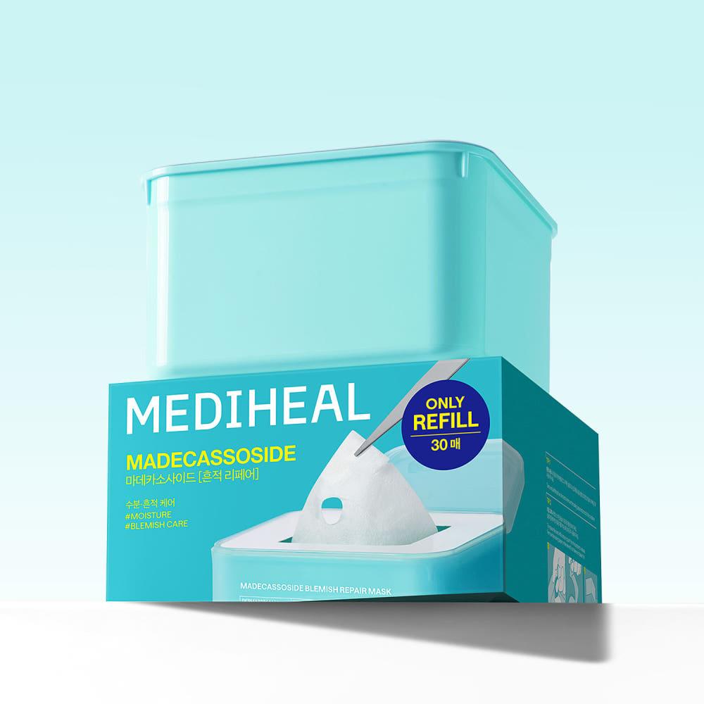 MEDIHEAL Derma 365 Pick & Use Daily Sheet Mask 30 Sheets 4 Types | Madecassoside / Tea Tree / Collagen / PDRN | Refill Available Madecassoside Refill