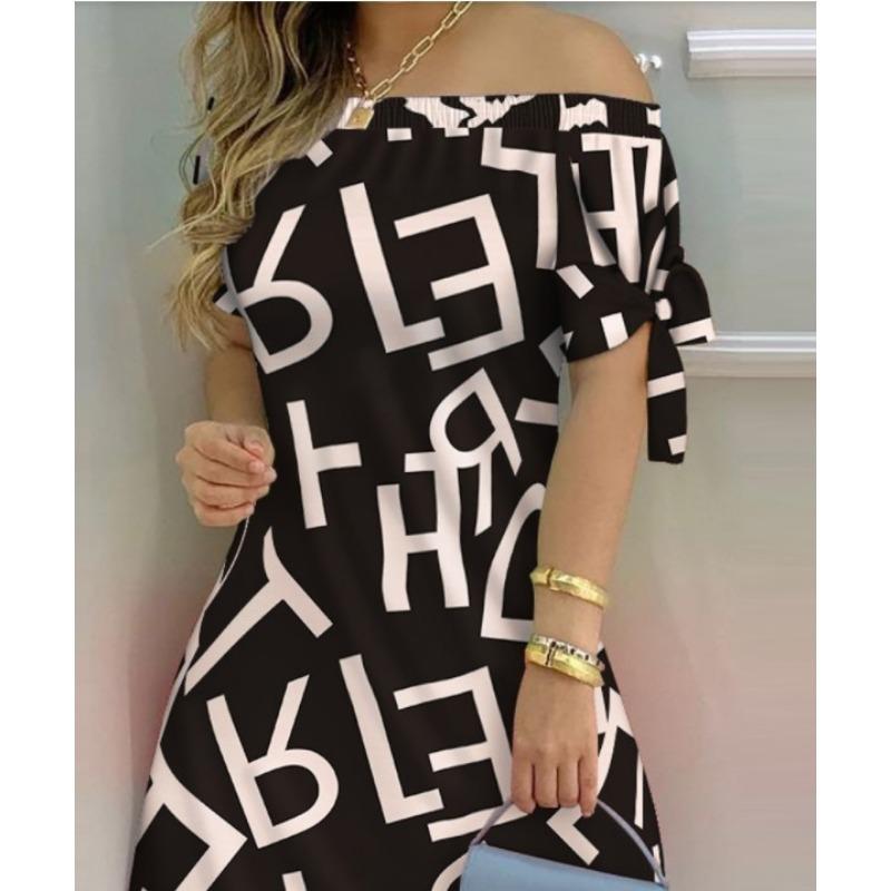 Women's Casual Fashion Home Gradient One Shoulder Dress