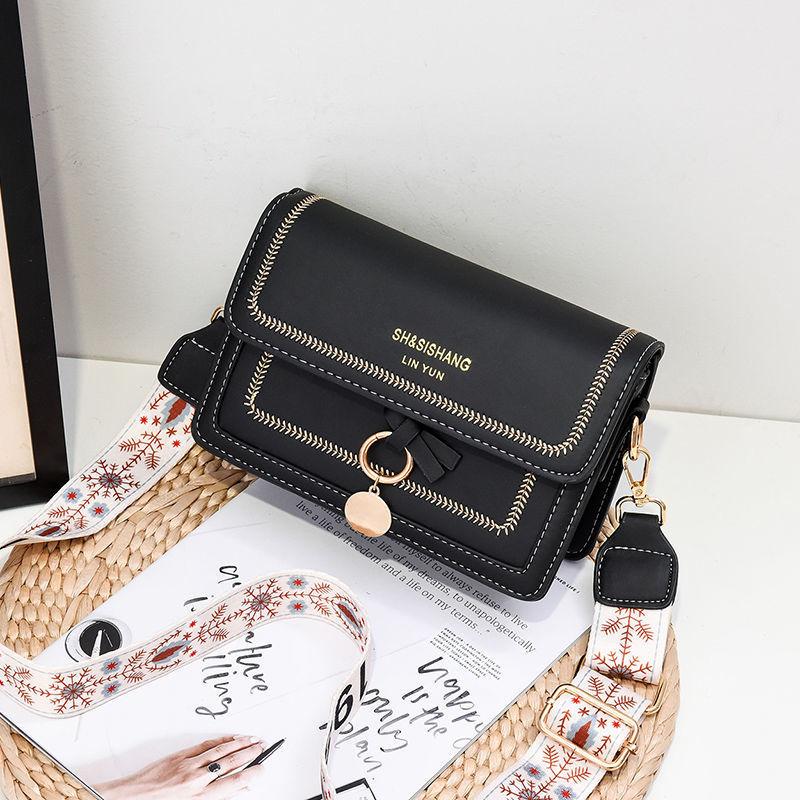 Taška s širokým popruhem přes rameno Trend Textura Dámské tašky Zahraniční taška přes rameno Vícekomorová Malá čtvercová taška Malá Fresh Crossbody kabelka