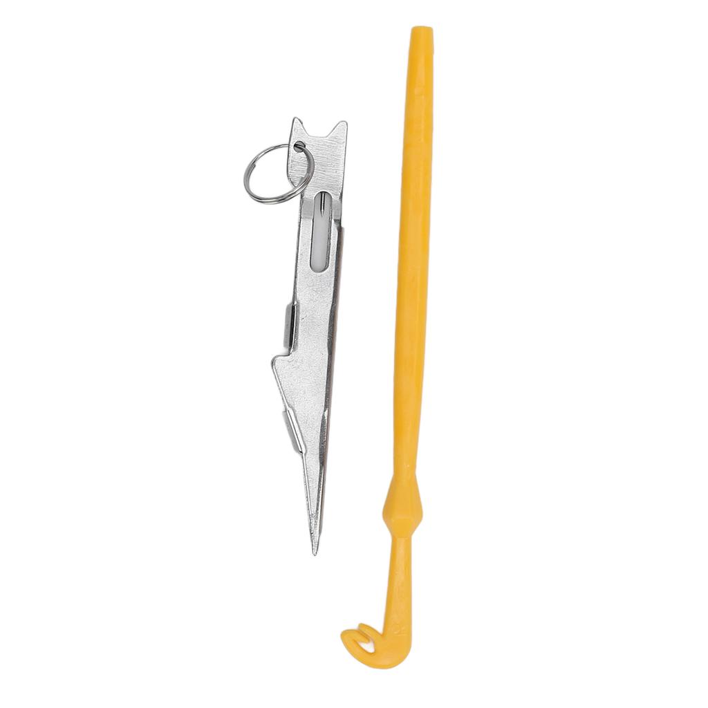 Fishing Knot Tying Tool High Carbon Steel and Plastic Fishing Line Knot Tyer and Hook Extractor