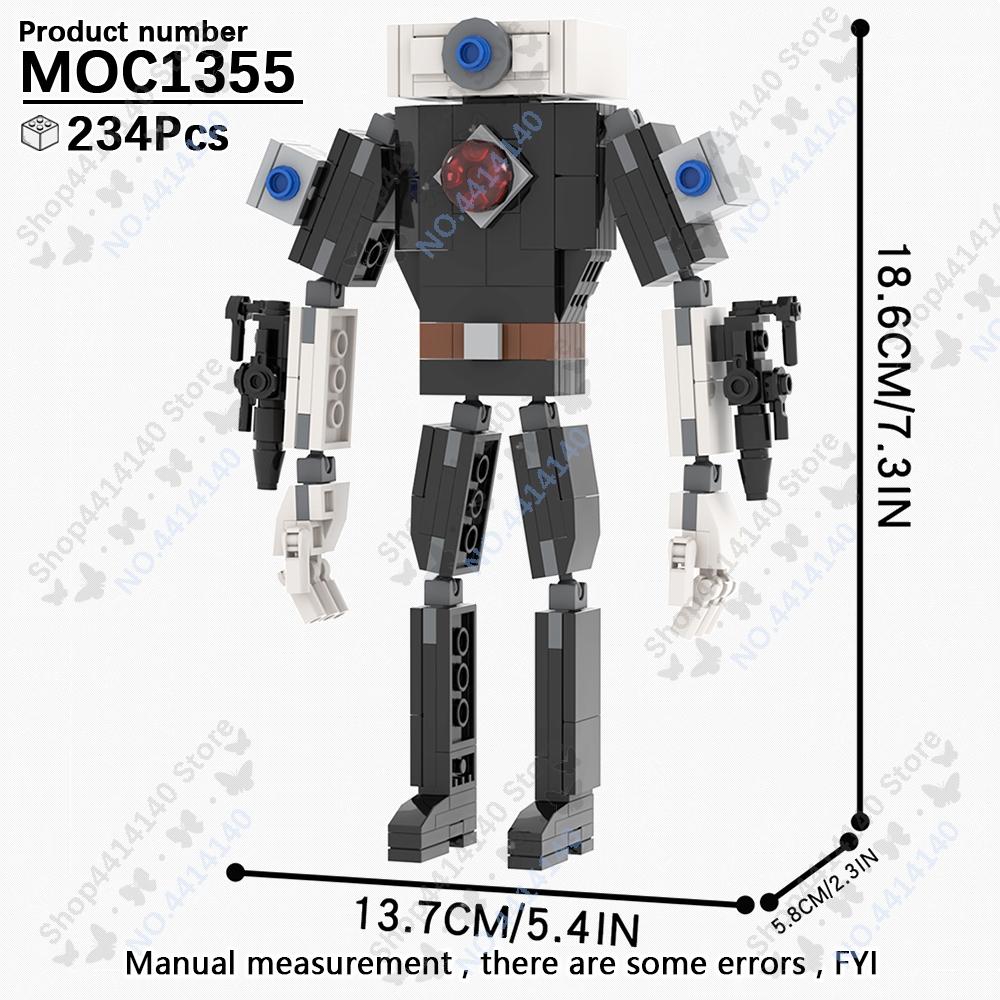MOOXI Animeserie Skibidi Toalett Figurer Monitorfolk Lydmann Byggeklosser Modell MOC Kloss DIY Montessori Leke Barnegaver