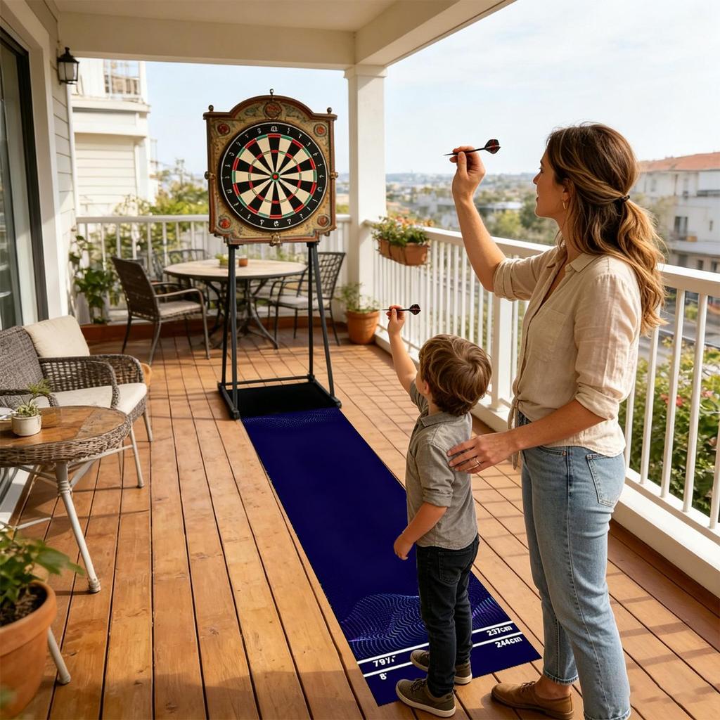 Dart Board Mat Crystal Velvet Non-Slip Portable Protective Dart Rug Mat For Game Room Tournament Sports Club Office Break Room