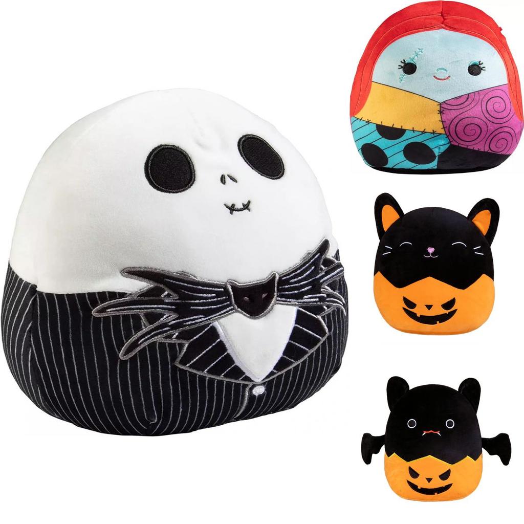 Double-sided Design Squishmallows Pumpkin Bat And Cat Plush Toy