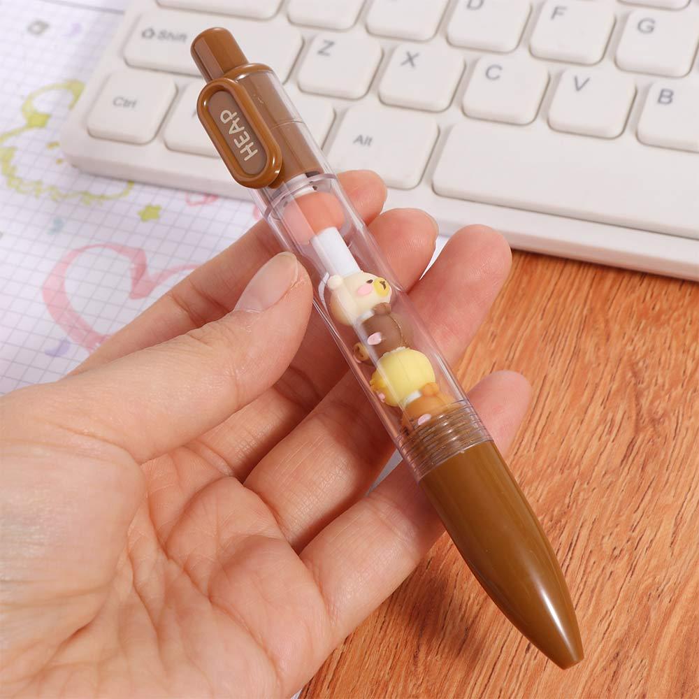Kawaii Capybara Gel Pen Interesting 0.5mm Gel Pen Cartoon Cute Beads Pen  School