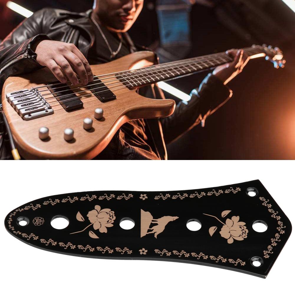 GE103 Metal Control Plate JB Style Bass Guitar Black Retro Type Control Panel