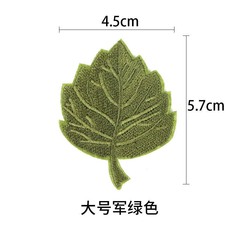 

Листовая наклейка из ткани, однотонная вышитая наклейка, украшение для одежды, брюк, дырок, бесшовная нашивка, наклейка с узором на шляпу и сумку Large army green * plant flower
