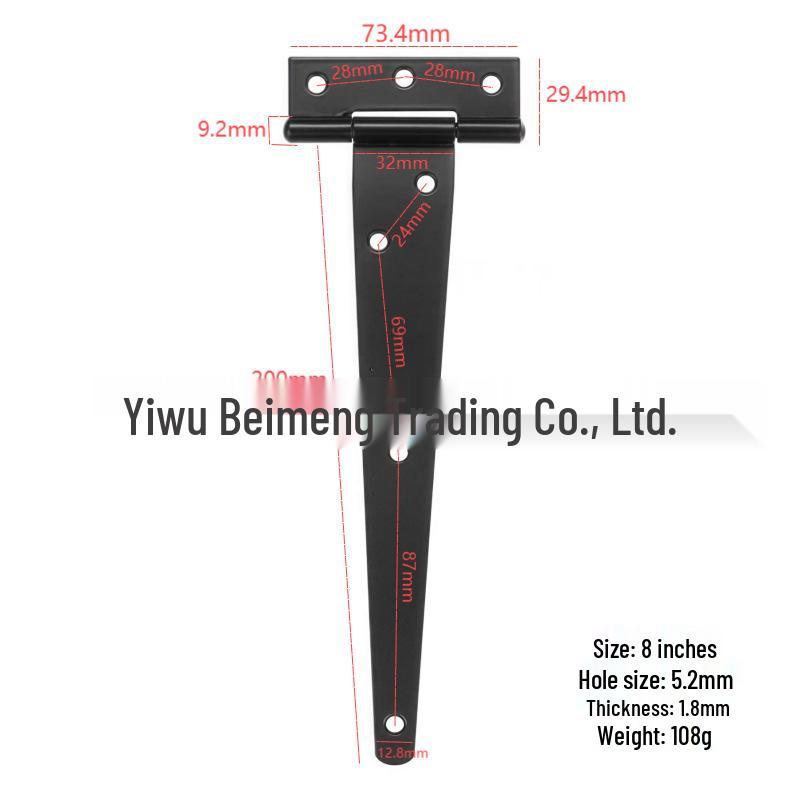 T-Hinge Shed Door Hardware: T-Type Hinge for Wooden Fence & Barn Door