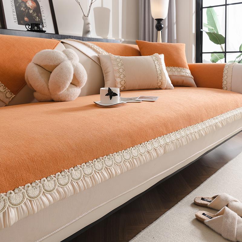 Chenille Advanced Feeling Sofa Cushion For All Seasons Universal Non-slip Sofa Cover Cover 2025 New Backrest Cover Cloth Towel