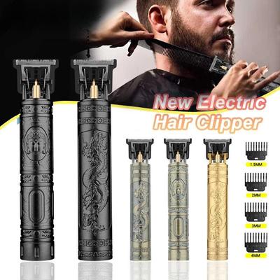 With Box Vintage Rechargeable Shaver Beard Trimmer Machine Metal Hair Trimmer Machine Men‘s Professional Electric Hair Clipper USB