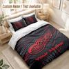 Custom Name Bedding Set 3 PiecesDetroit Red Wings Print Duvet Cover + 2 Pillowcases Soft Bed Decor