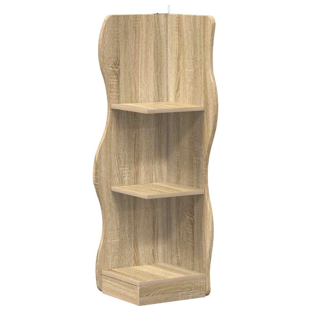 Corner Shelf with Shelf Sonoma Oak 34 x 33 x 102 cm Engineered Wood