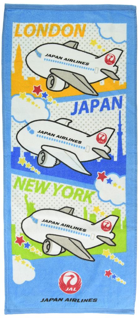 Marushin Face JAL Japan 34 X World 0310404100 Towel, Airlines, Approx. 80cm, Travel,