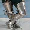 Medieval Steel Full Leg Armor Knight Halloween Costume Cosplay Accessory