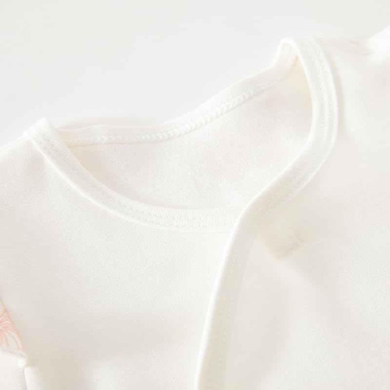 Babykoi Baby Clothes Long Sleeve Romper Boys Girls Unisex Spring Autumn Newborn Coveralls Front Opening Underwear Tie Strings Preparing for Birth Gift