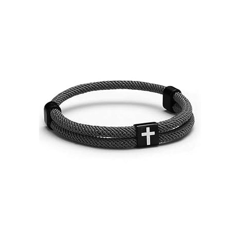 1 Stück/Set Verstellbares Faith Fashion Kreuz Handgewebtes Armband für Männer Frauen Gibt Ihnen Selbstvertrauen Kommunion Ostergeschenk