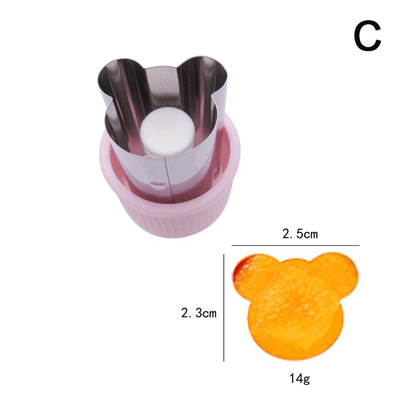 Stainless Steel Fruit Vegetable Press-Type Mini Cookie Shape Cutter Food Mold