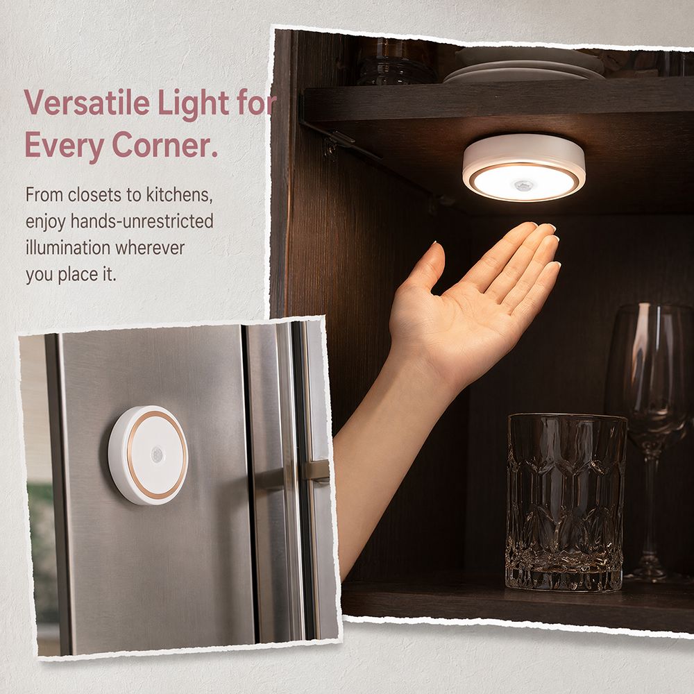 Energy Saving Motion Sensor LED Night Light 6 LED Battery Operated Night Light ABS Wireless Induction Lamp Indoor Lighting
