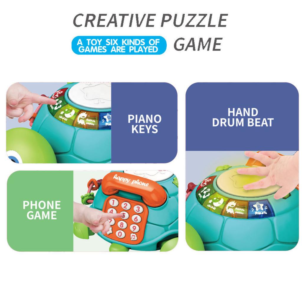 Children's Puzzle Music, Intelligent Obstacle Avoidance Trtoise For Babies Learning To Walk