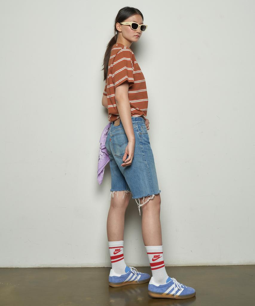 SAAI Multi Stripe Tee Brown