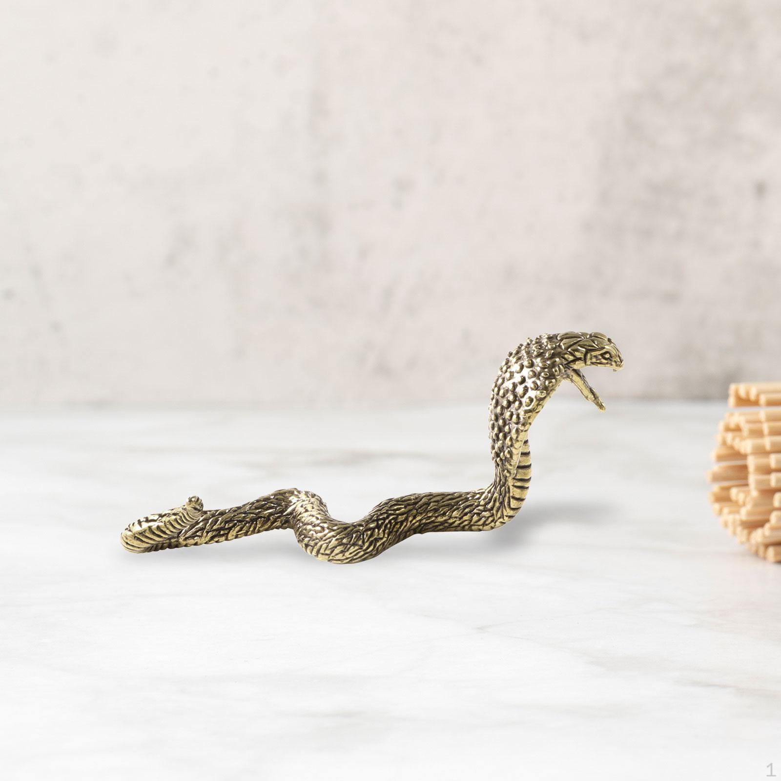 

Brass Snake Ornament Home Decoration Tea Pet Craft Mini Simulated Handmade Miniature Sculpture