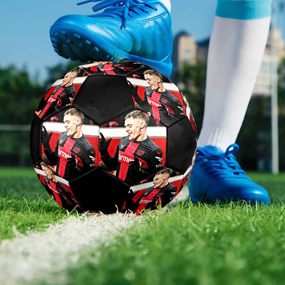 Florian Wirtz size5 Soccer Ball, colorful, suitable for all ages, machine-stitched, PVC material, competition grade,durable and high bounce