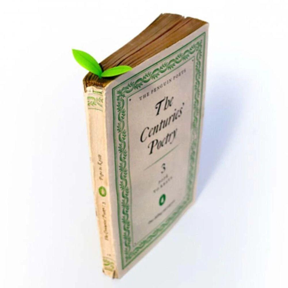 Cute Small Grass Bookmark Creative Little Sprout Silicone Buds Book Page Mark Mini Decoration Leaves Student Stationery