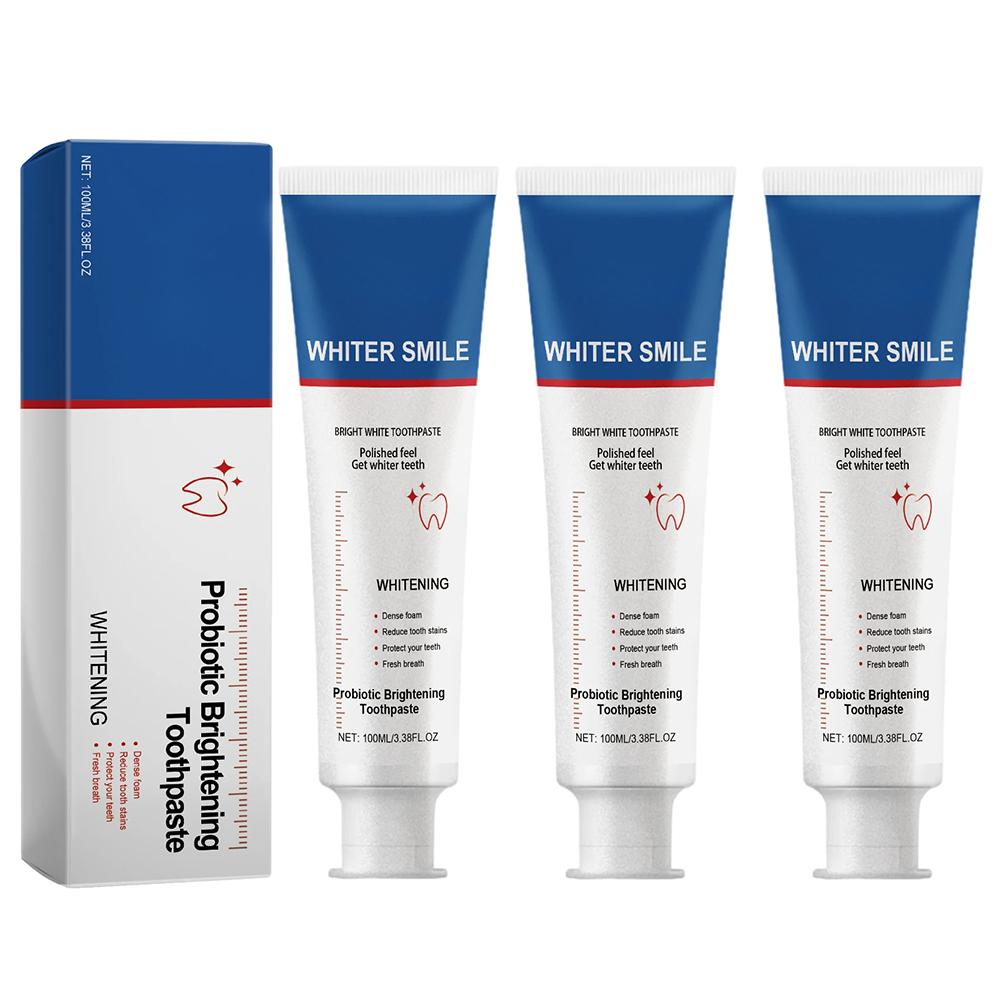 Dentifrice Probiotique Blanchissant 100ml Hygiène Bucco-Dentaire Haleine Fraîche Élimination des Taches Nettoie Dents Jaunes Blanchit les Dents Dentifrice