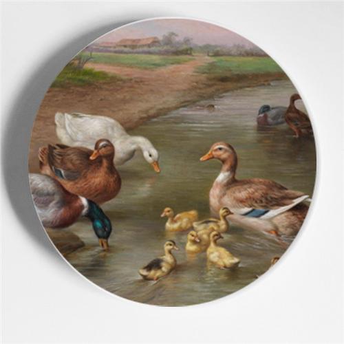 Walter Hunt Fratelli Pittura Arte Piatto Edgar Hunt Animale Cane Gatto Pecora Cavallo Piatto Decorativo Piatto da Appendere Arte Sfondo