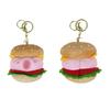 Adorable Hamburger Pig Plush Keychain Soft Stuffed Animal Doll For Cute Gifts