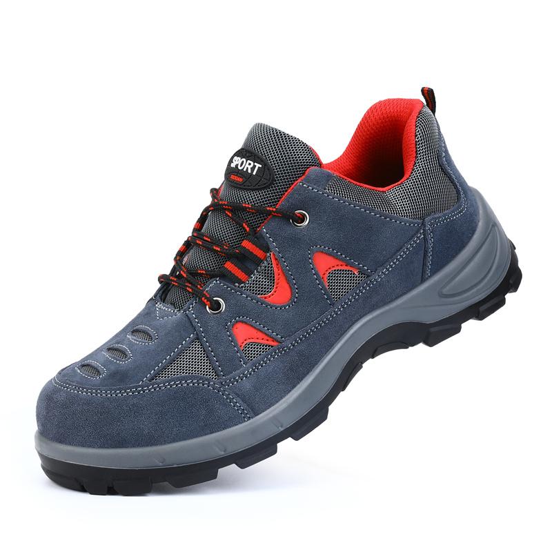 Climbing Safety Work Shoes For Men Anti Impact Steel Head Indestructible Anti Slip Boots Steel Toe Cap Puncture-Proof Male Shoes