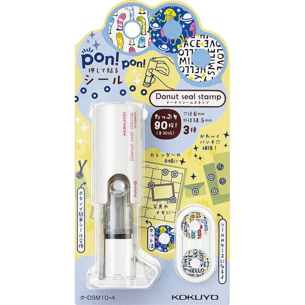 

Kokuyo Наклейка-пончик, штамп с персонажем, дизайн, Ta-DSM10-4