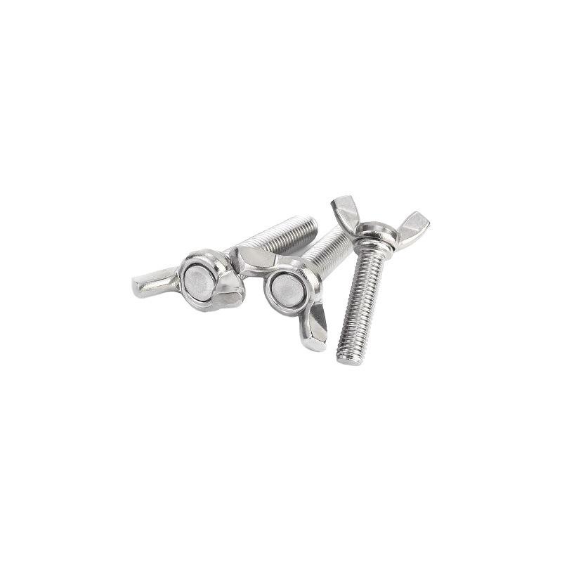 304 Stainless Steel Hand-Tightening Butterfly Weld Screws - Ram Horn M4 M5 M6 M8