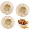 Bread Proofing Basket Cloth Liners, 3 Pcs 10 Inch Round Bread Proofing Cover, Reble Sourdough Bread Baking Supplies-Proofing Linen Cloth for