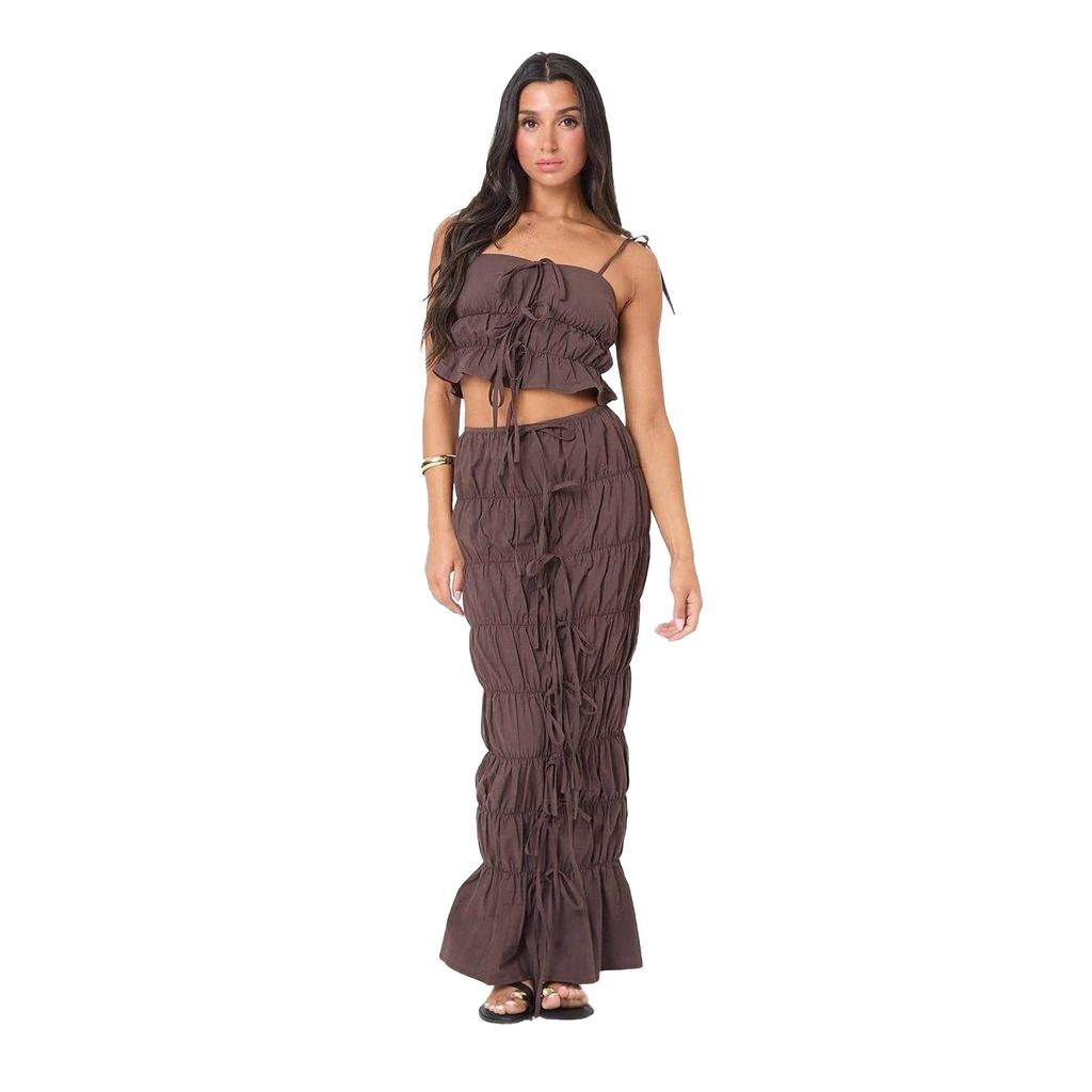 I Saw It First Womens/Ladies Ruched Crop Top