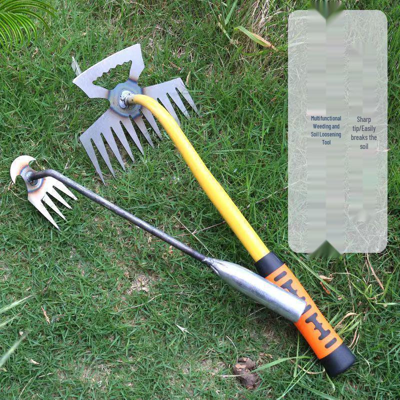 Manganese Steel Handheld Gardening Tool for Root Removal and Soil Loosening