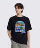 NATIONALGEOGRAPHIC N262Uts906 Window Graphic Semi-Overfit Short Sleeve T-Shirt Black